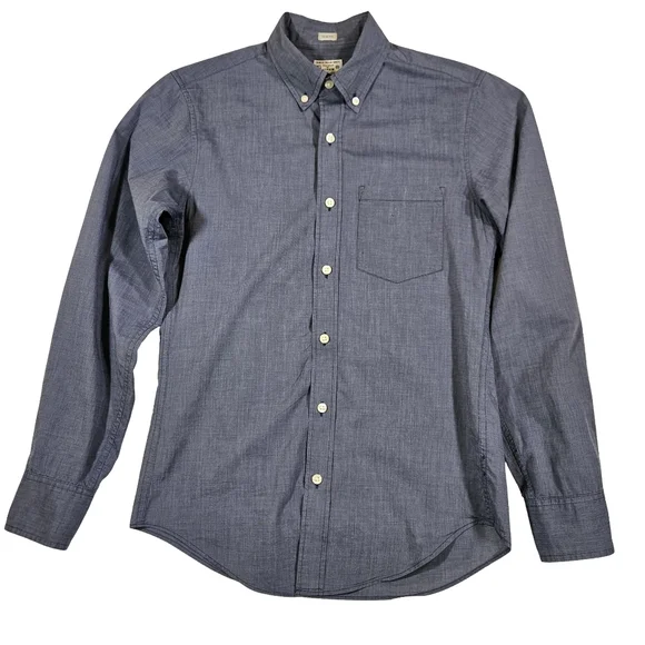 J. Crew Slim Fit 100% Cotton Long Sleeve Button Down Shirt, Dark Blue, XS - Picture 1 of 9